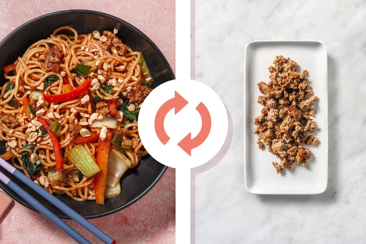 Tahini-Hoisin Pork Noodles