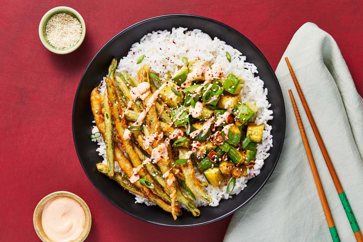 Tempura Green Bean Bowls