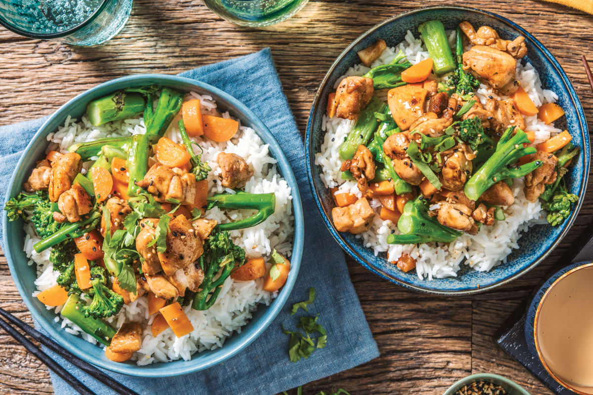 Teriyaki Chicken Garlic Rice Bowl Recipe HelloFresh