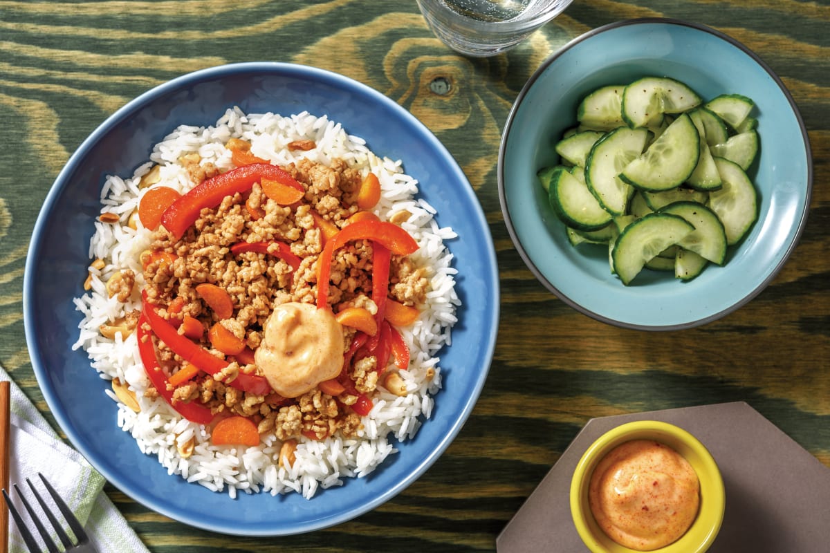 Teriyaki Pork Bowl & Peanut Rice