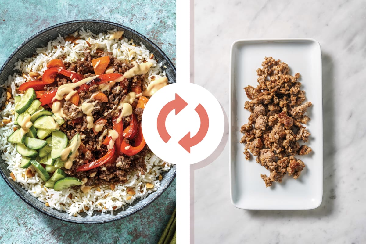 Teriyaki Beef & Coconut Sweet Chilli Sauce