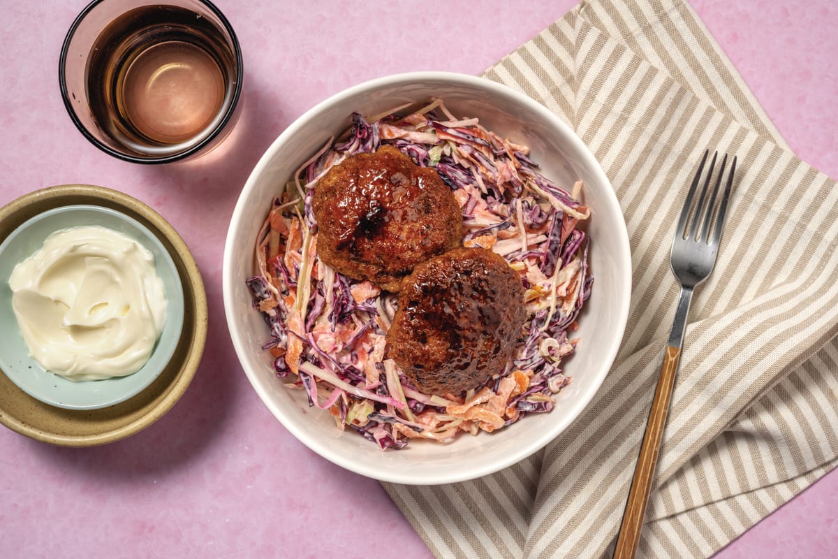 Quick Honey-Soy Pork Burger Patty Bowl