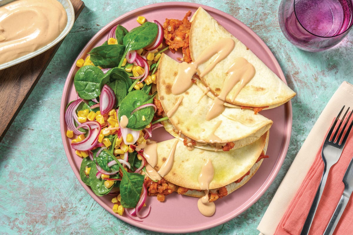 Tex-Mex Cannellini Bean Quesadillas