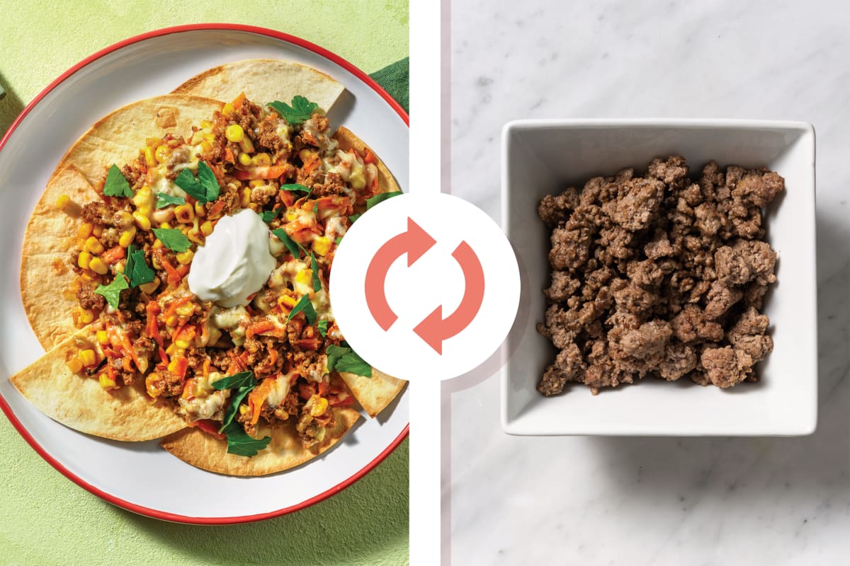 Hearty Tex-Mex Veggie Mince Nachos