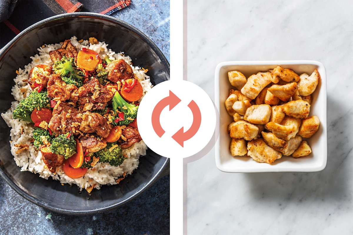 Sweet-Soy Chicken Breast & Garlic Rice
