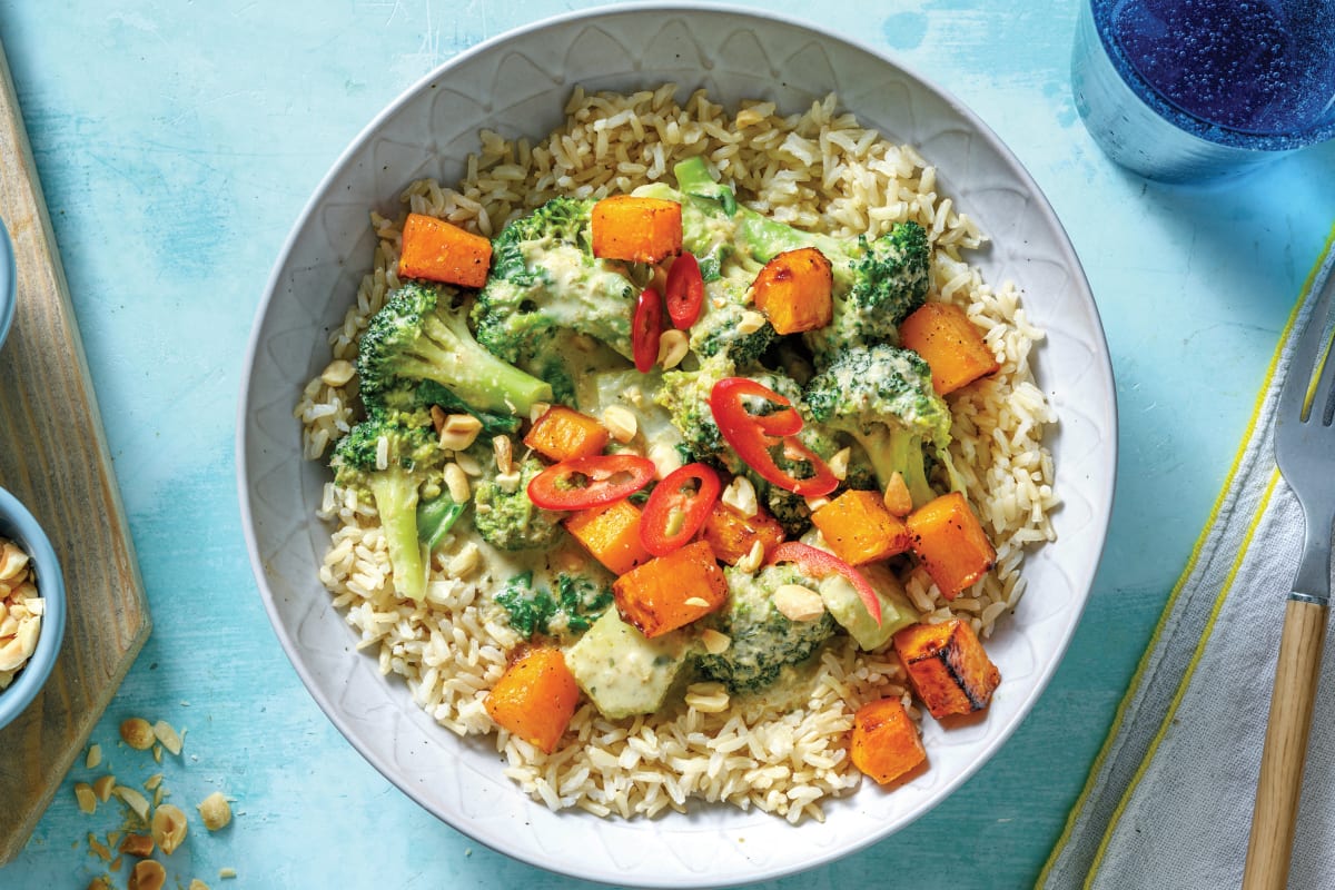 Thai Green Pumpkin & Broccoli Curry Recipe | HelloFresh