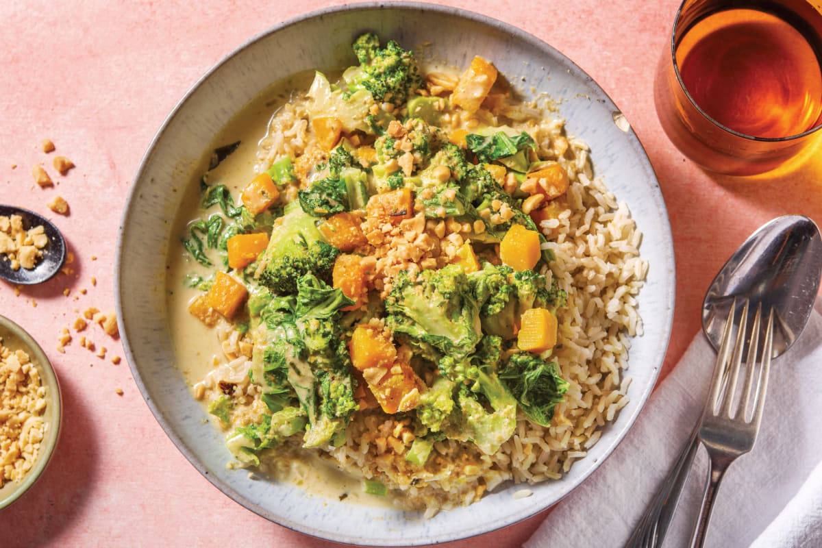 Thai Green Pumpkin & Broccoli Curry