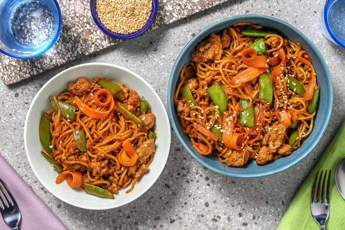 Thai Inspired Pork and Noodle Stir-Fry