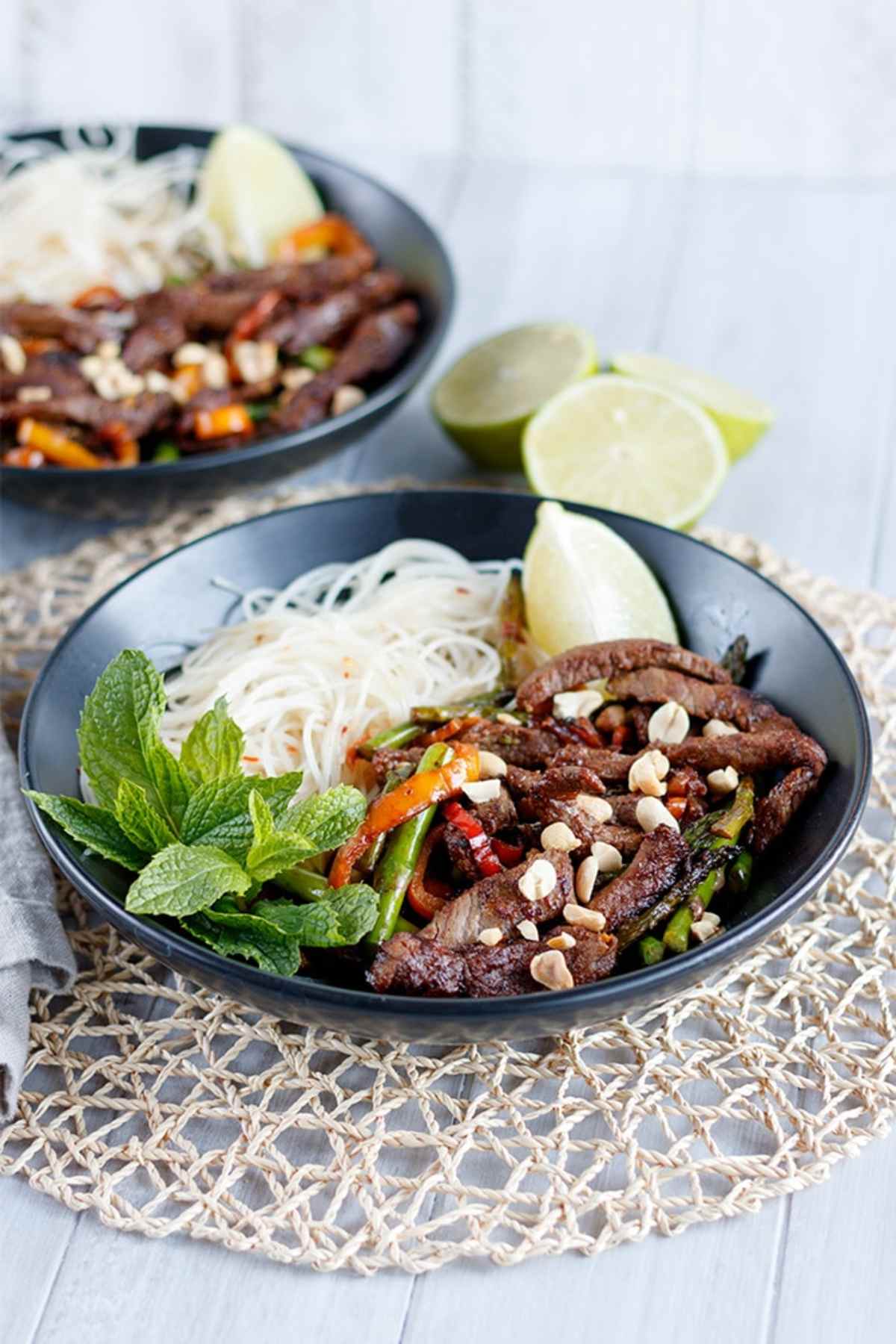 Asian-Inspired Steak Rice Noodles