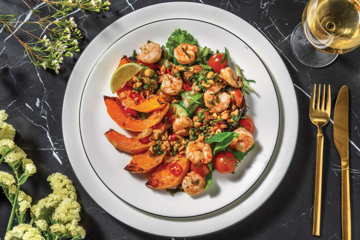 Thai-Style Prawn & Roast Pumpkin Salad