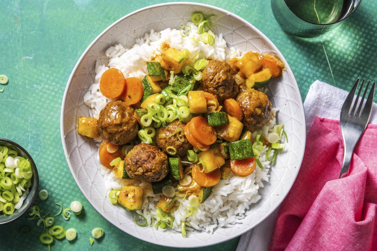 Thai Yellow Beef Meatball Curry