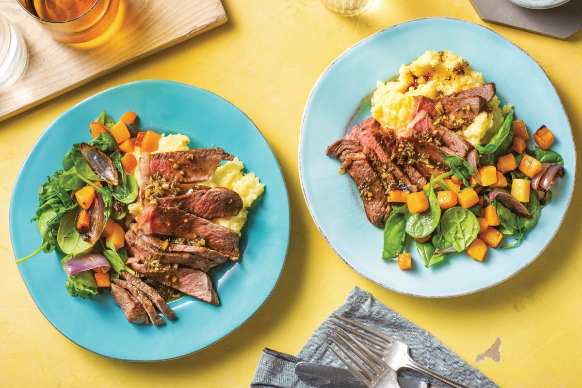 Thyme Beef Rump with Roasted Veggies Recipe | HelloFresh