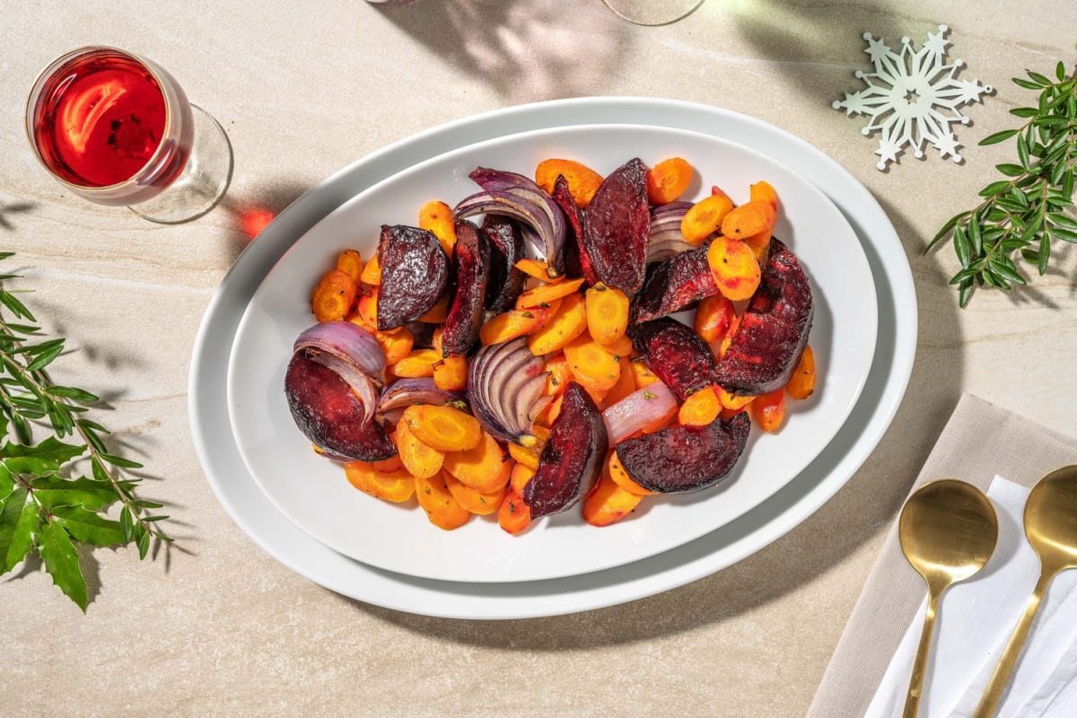 Thyme Roasted Beets and Carrots