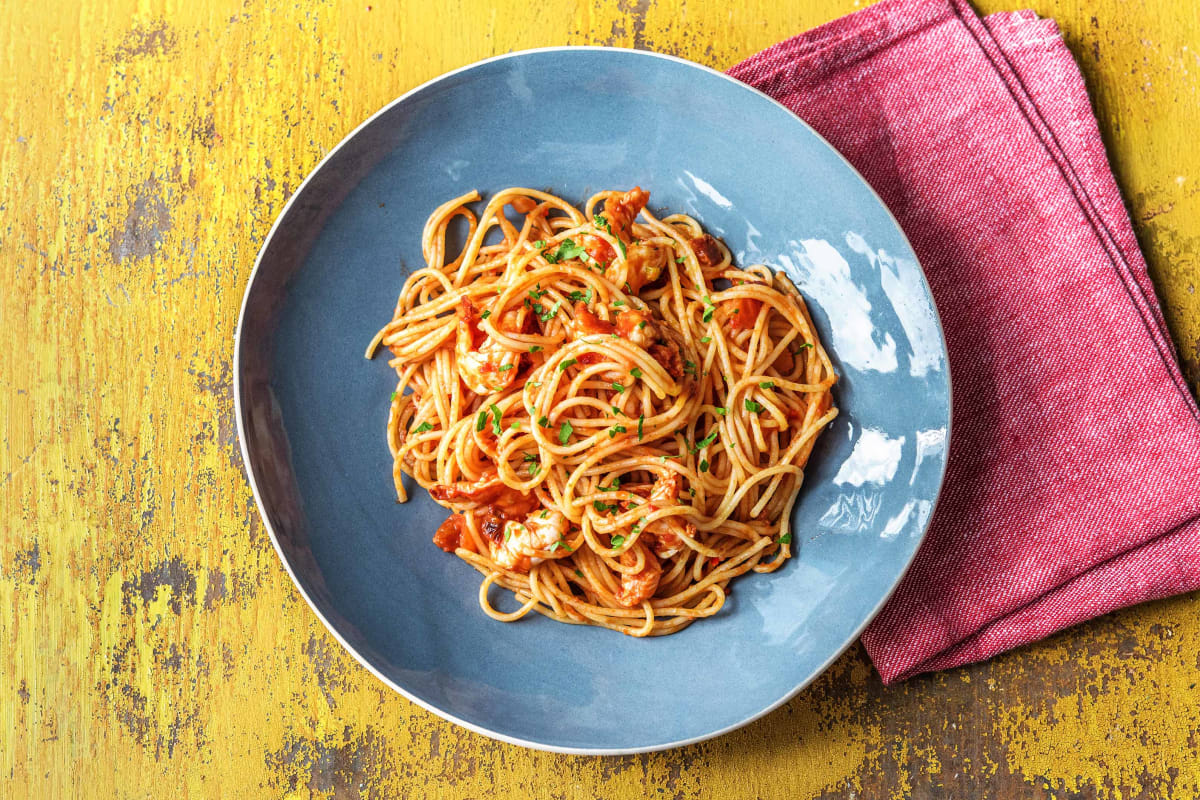 Tiger Prawn Spaghetti Recipe | HelloFresh