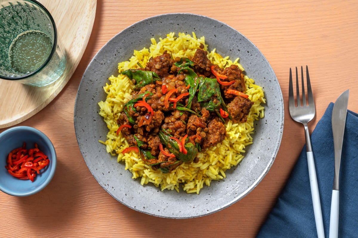 Tikka Style Lamb and Lentil Curry