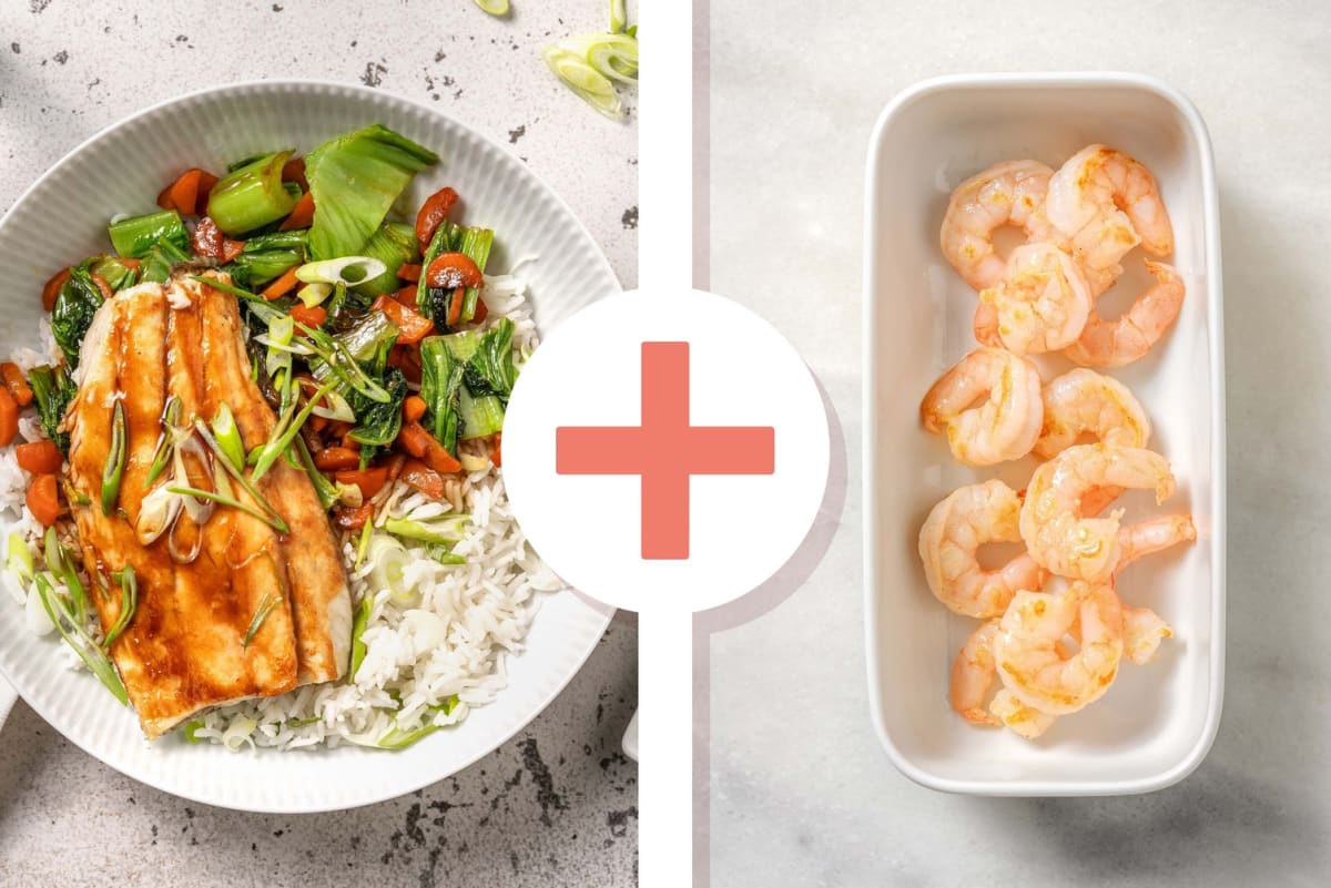 Cal Smart Ginger Miso-Glazed Tilapia and Shrimp