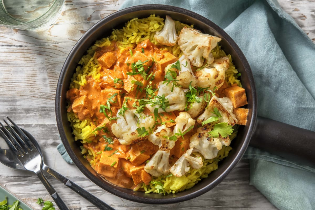 Vegetarische tofu tikka masala