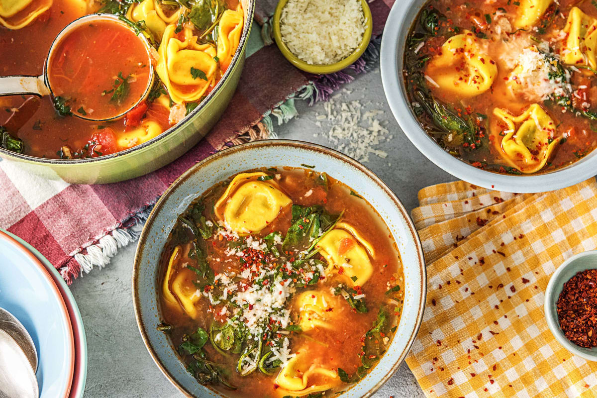 Tomato-y Tortelloni Soup