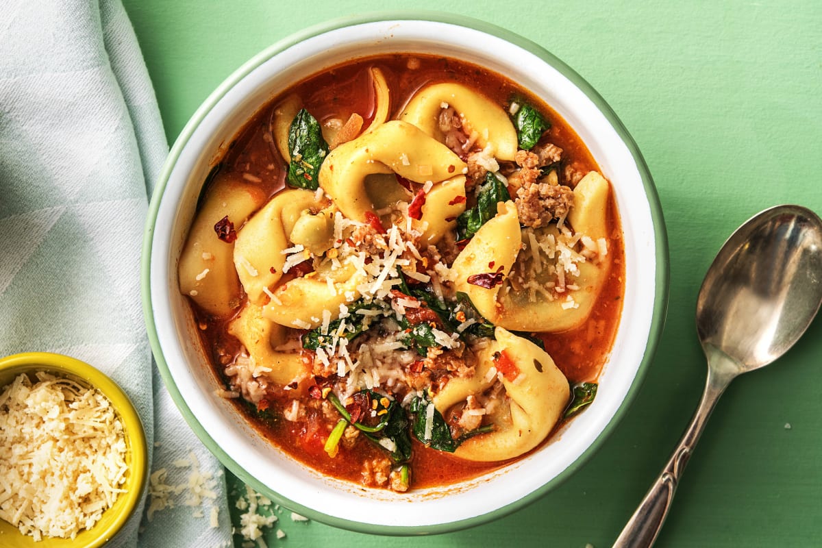 Tomato-y Tortelloni Soup