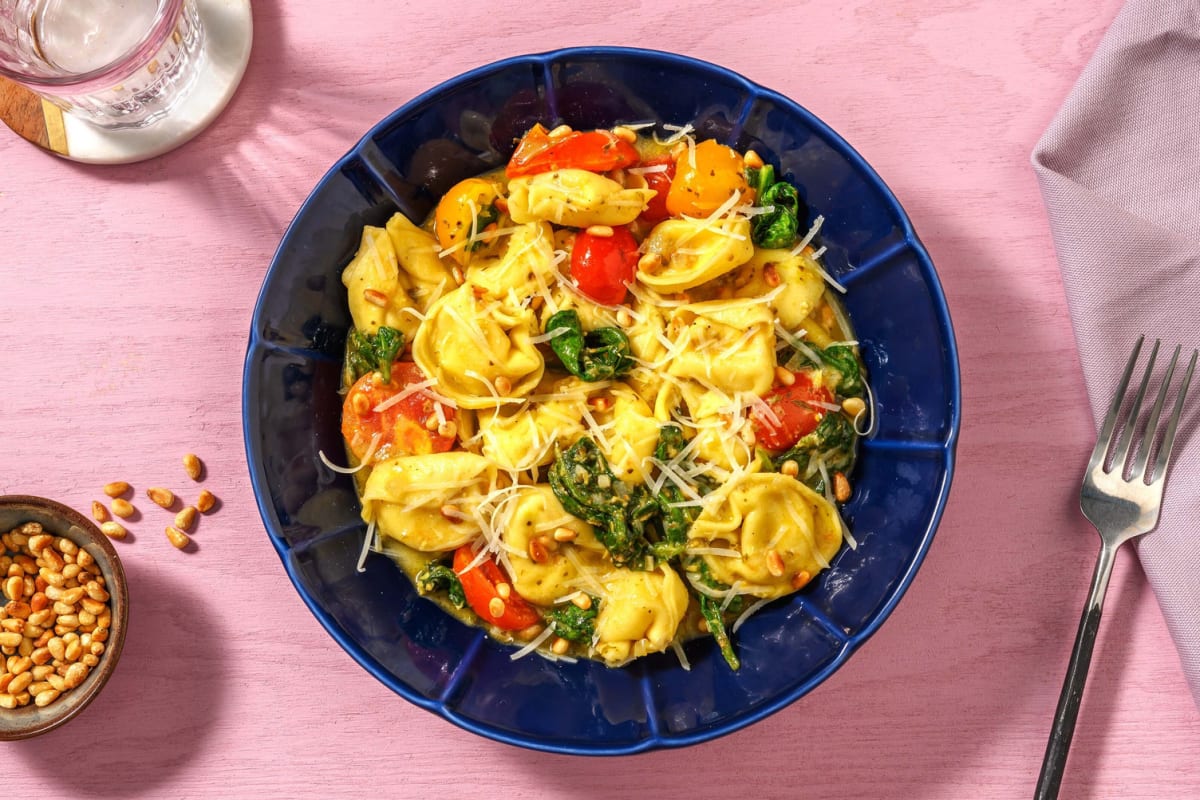 Tortellinis au fromage et au pesto