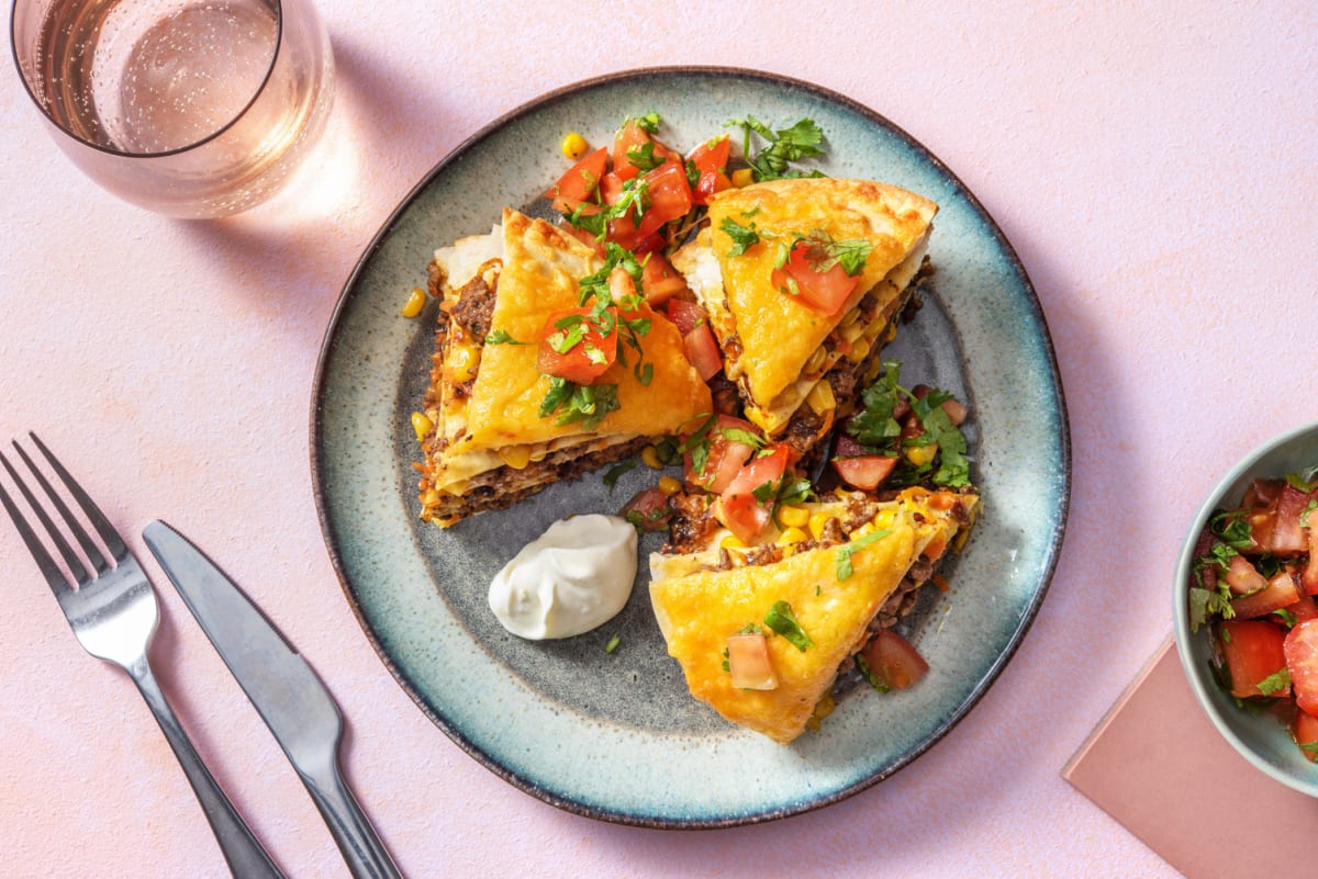 Tortillas au bœuf et légumes à la mexicaine