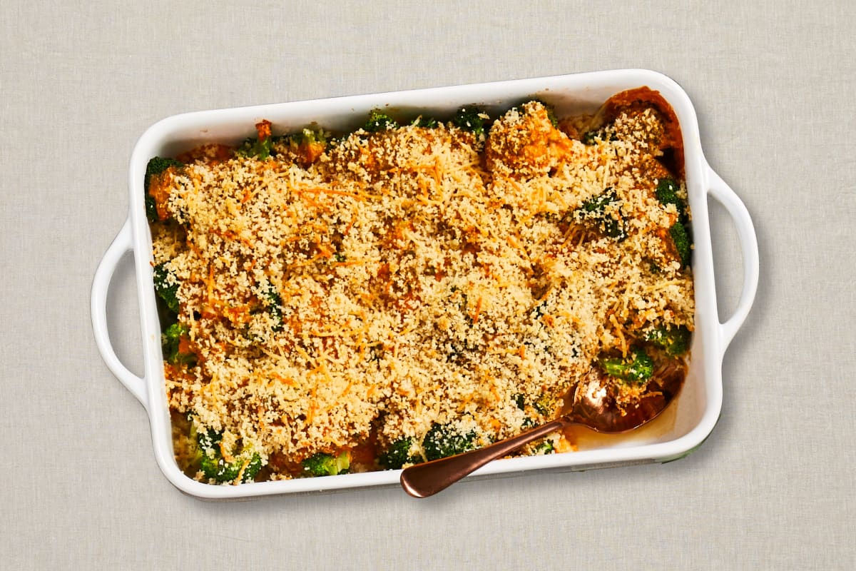 Broccoli Cheddar Gratin