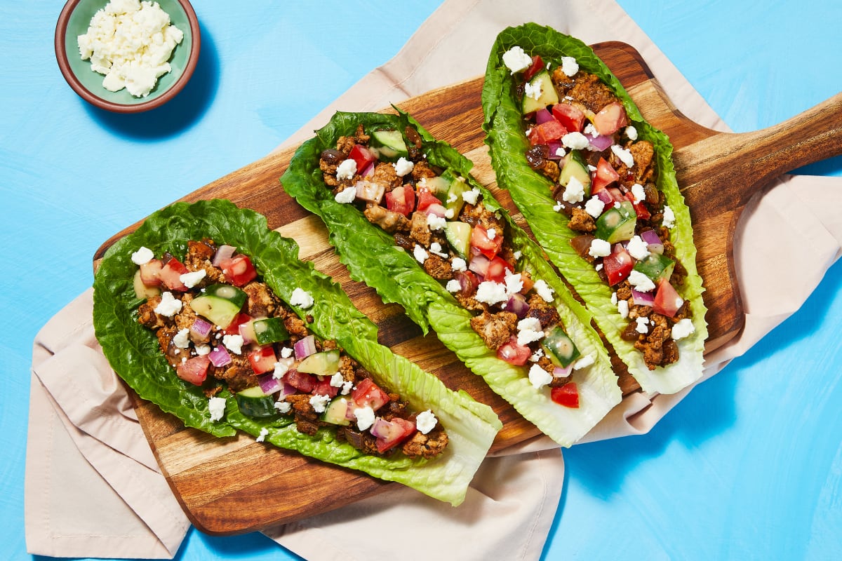 Turkey & Greek Salad Lettuce Wraps