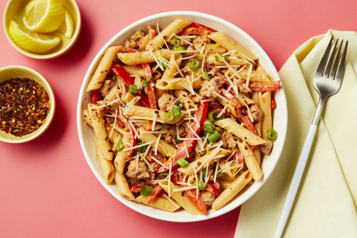 Turkey Penne in a Creamy Sauce