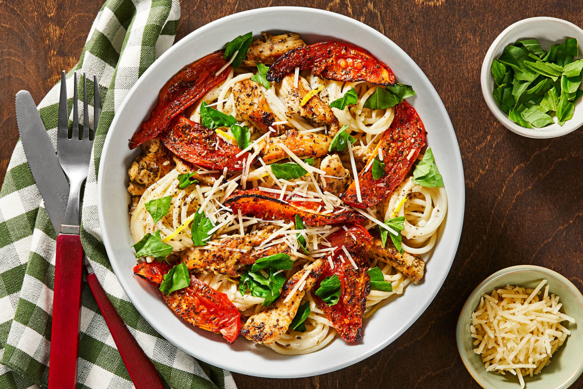 Creamy Parmesan Chicken Spaghetti