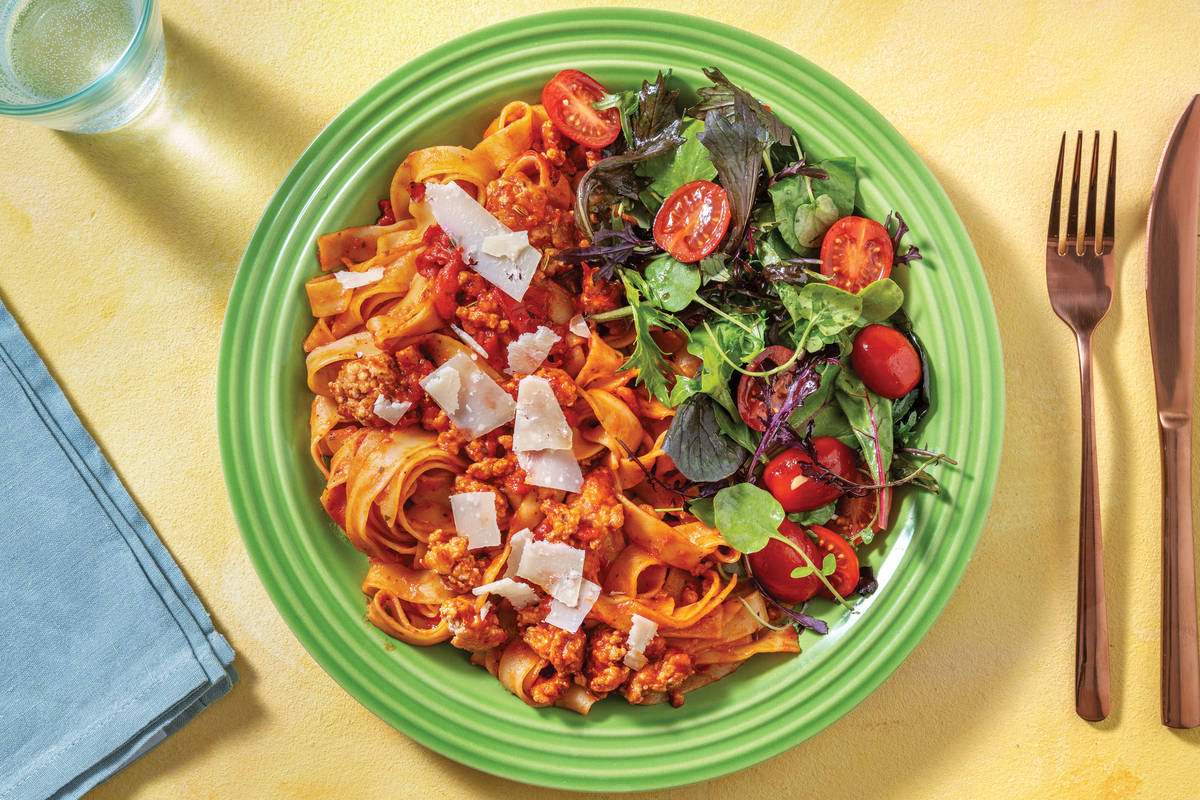 Tuscan Pork & Fresh Fettuccine with Chargrilled Capsicum