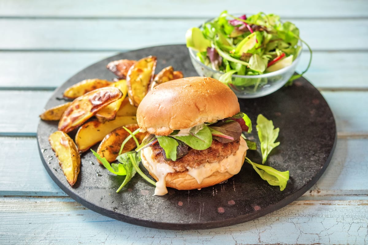 Juicy Apple Pork Burgers