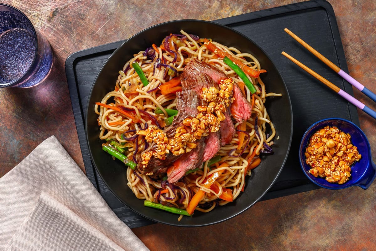 Umami Steak and Noodle Stir-Fry