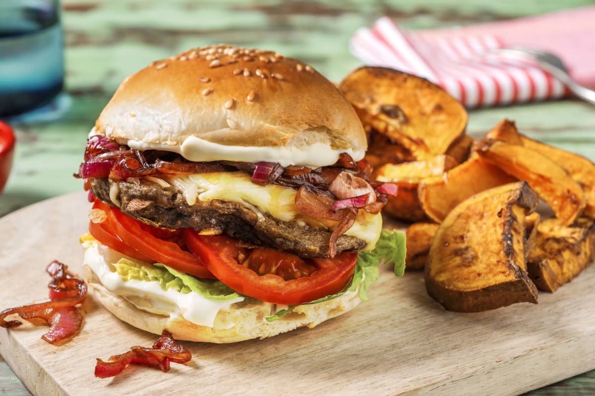 Veggie-Burger mit Champignon-Patty