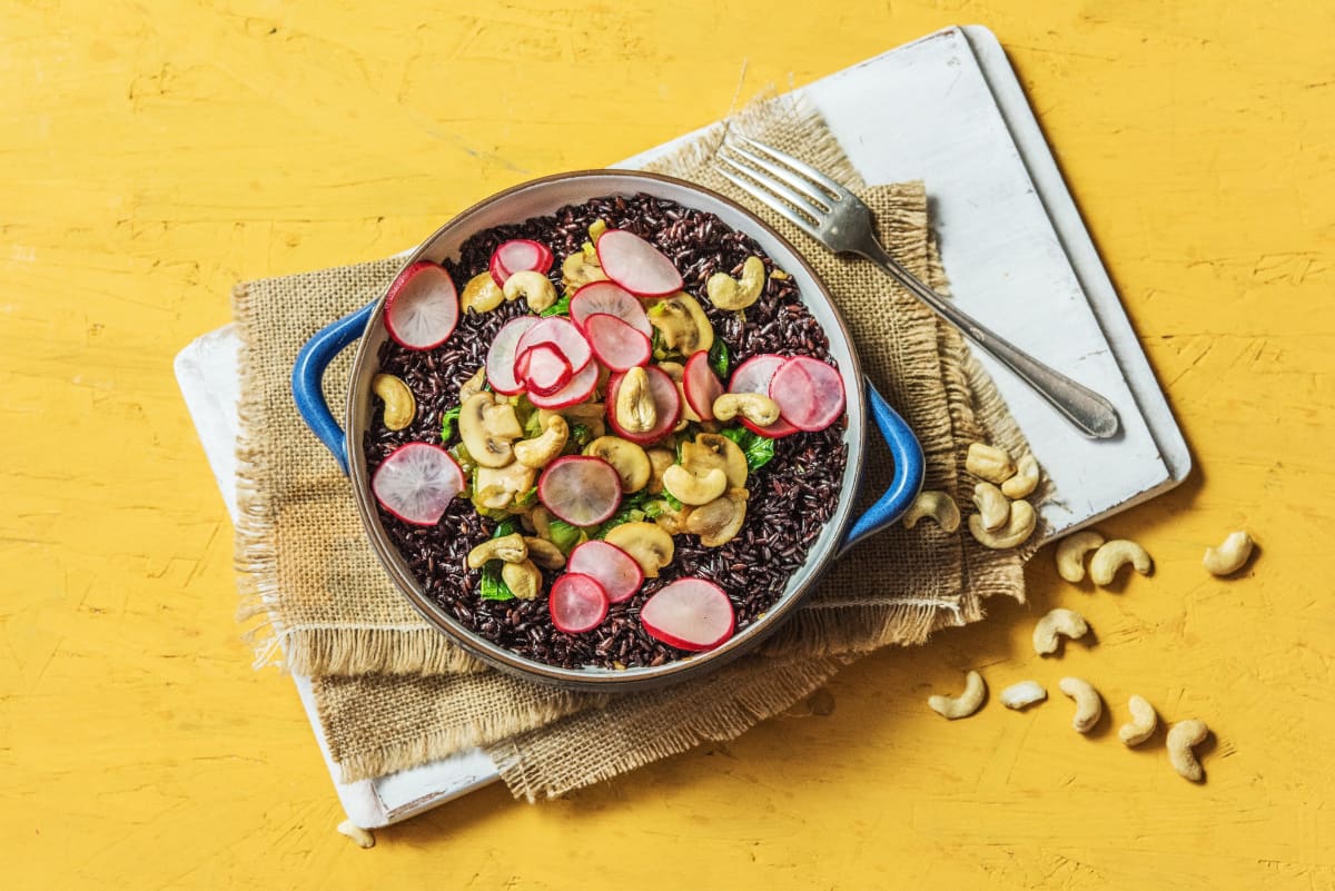 Bok Choy and Black Rice Veggie Bowl