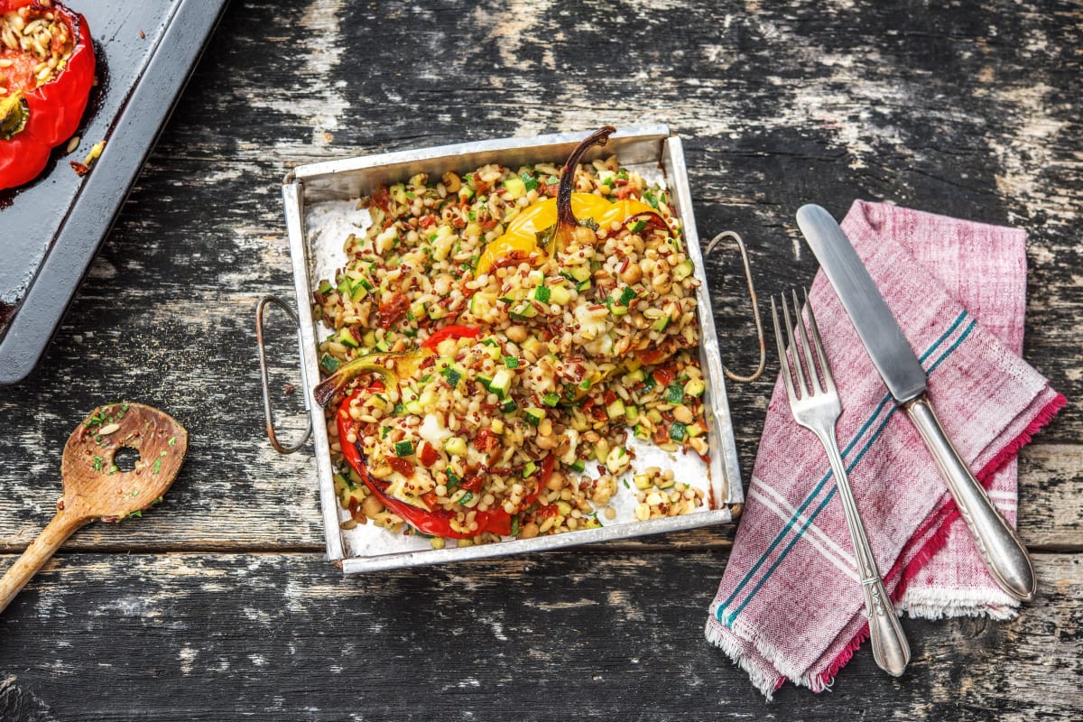 Golden Grain-Stuffed Peppers