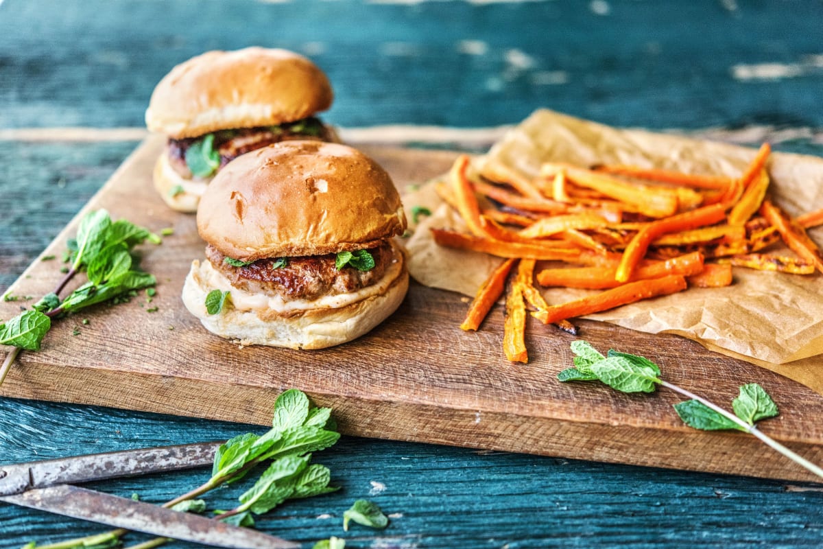 Lemongrass Pork Burgers