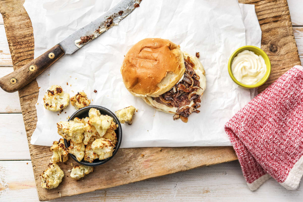 Balsamic Onion Burgers