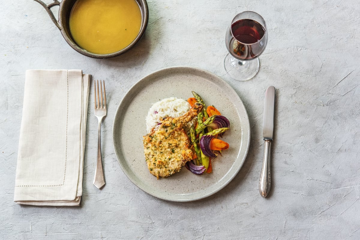 Parmesan-Crusted Bone-In Pork