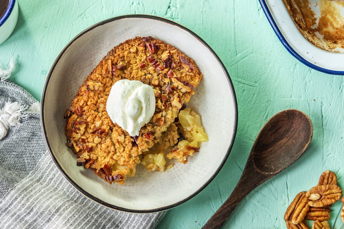 Apple Pecan Breakfast Oatmeal Bake