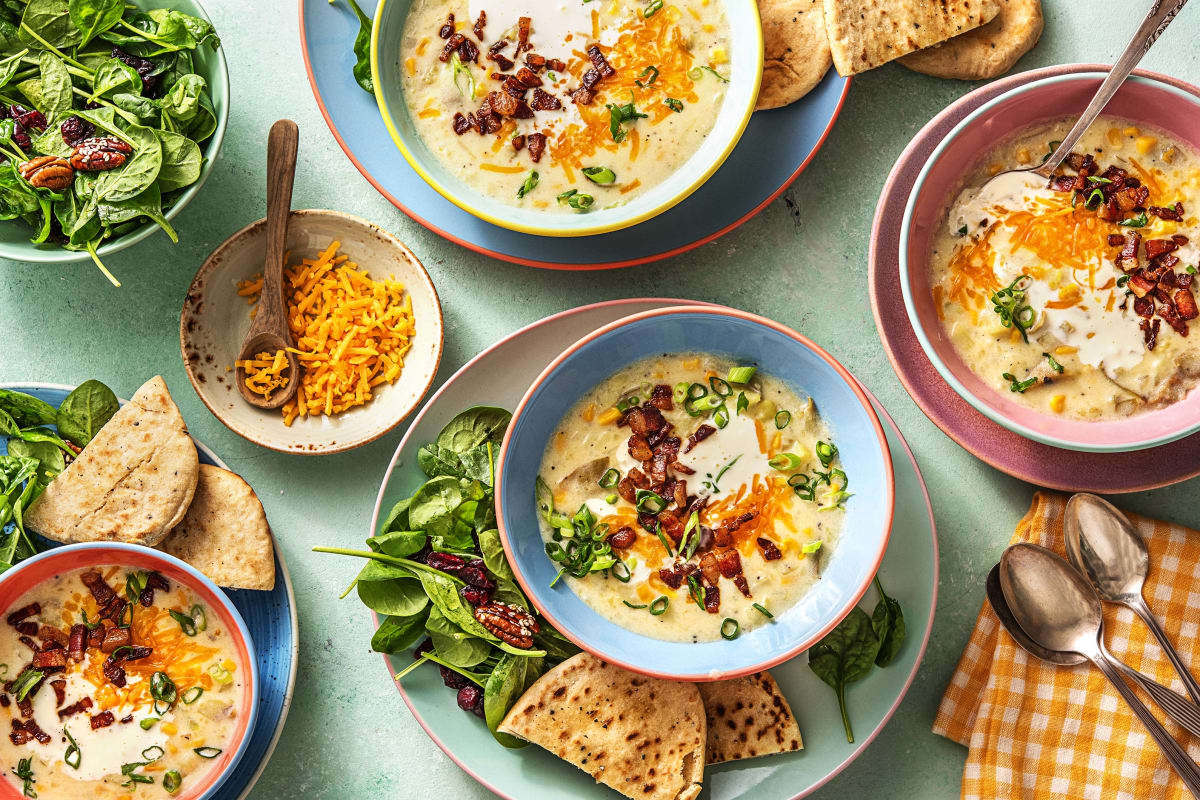 Creamy Corn and Pancetta Chowder