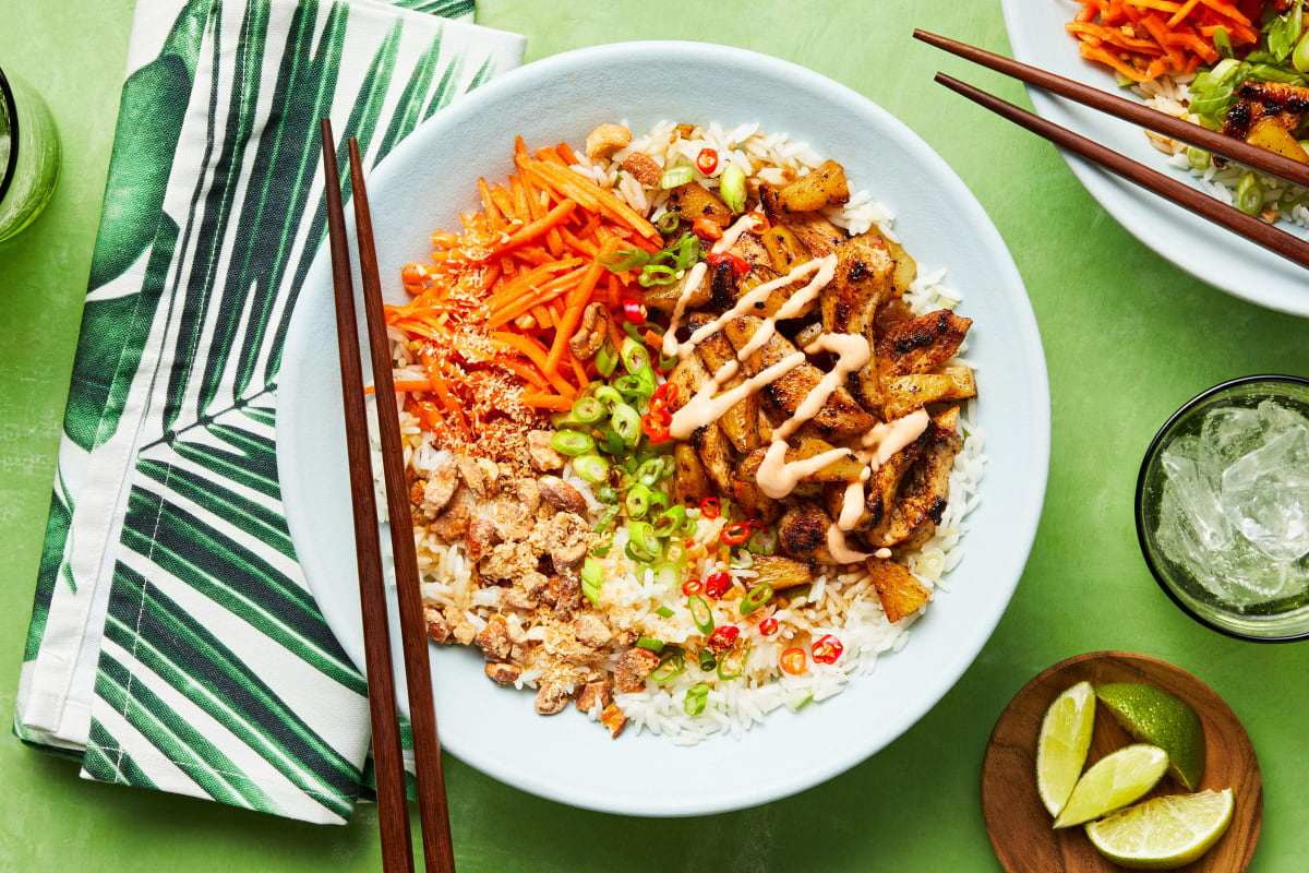 Hawaiian Chicken Poke Bowls