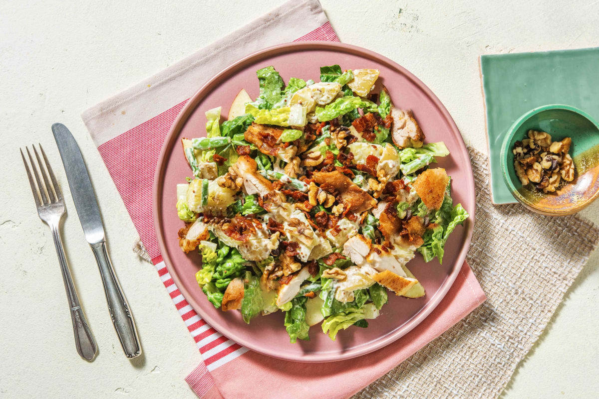 Waldorf Salad Style Salad with Chicken and Bacon