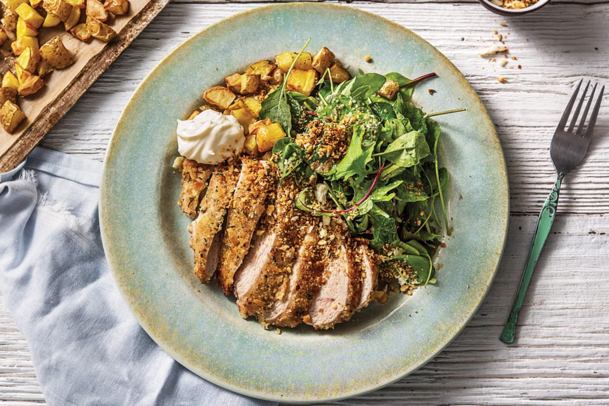 Walnut & Rosemary Crusted Chicken