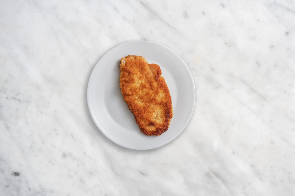 Wienerschnitzel van varkensvlees als extra