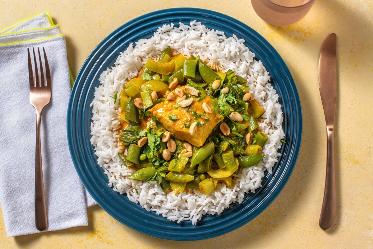 Yellow Cod Thai Curry with Lime Rice