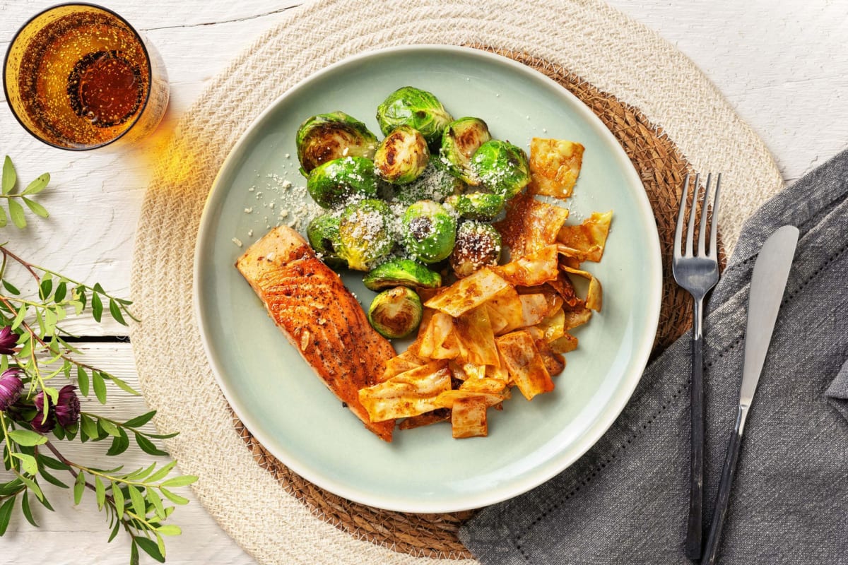 Zalm in knoflook-botersaus