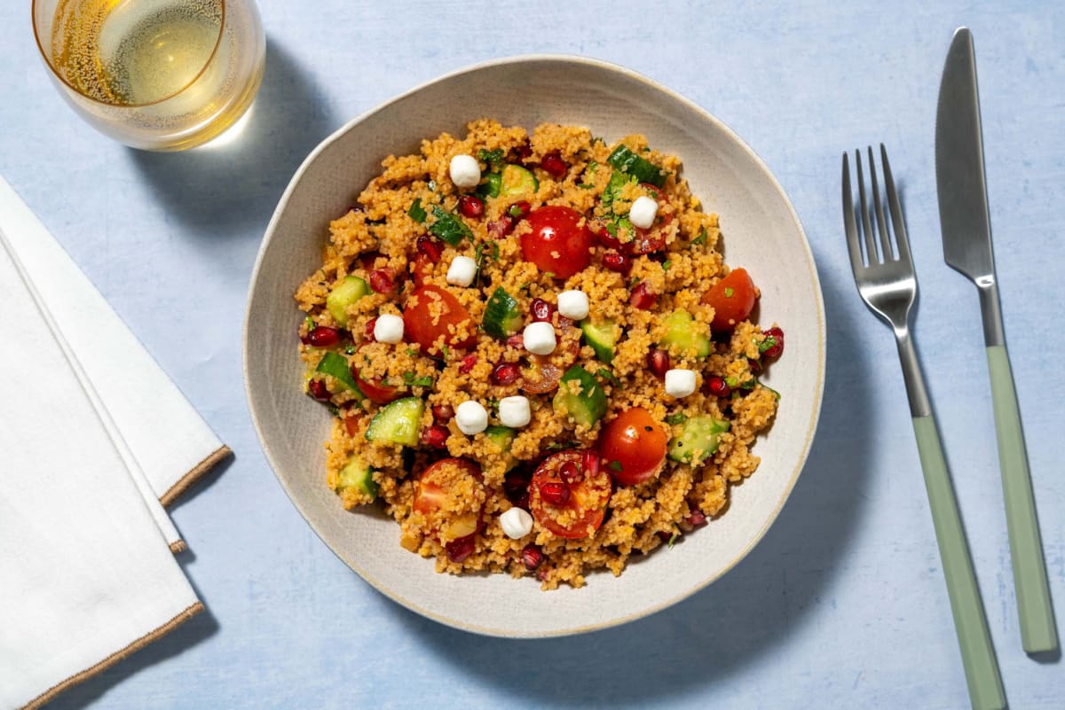 Ziegenkäse-Tabbouleh mit Granatapfel