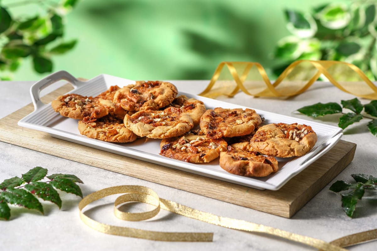 Zimt-Plätzchen mit kandierten Pekannüssen