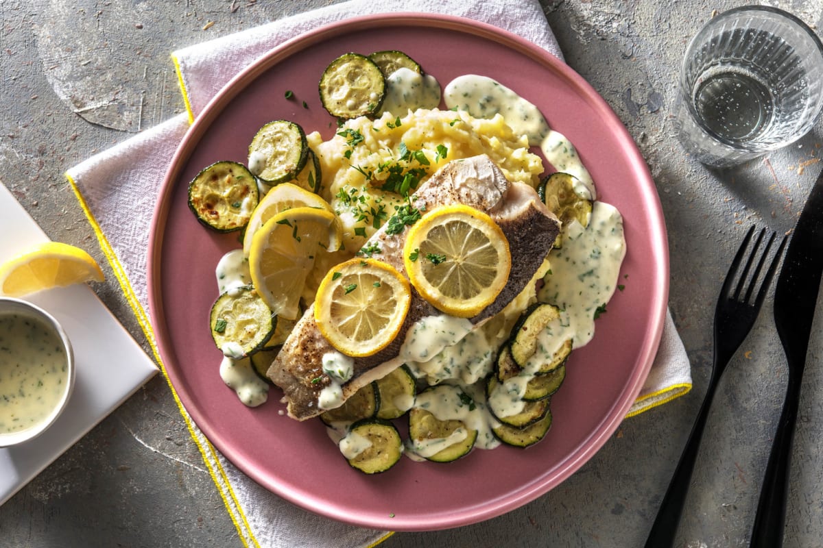 Zitroniger Fisch mit Kerbelsoße