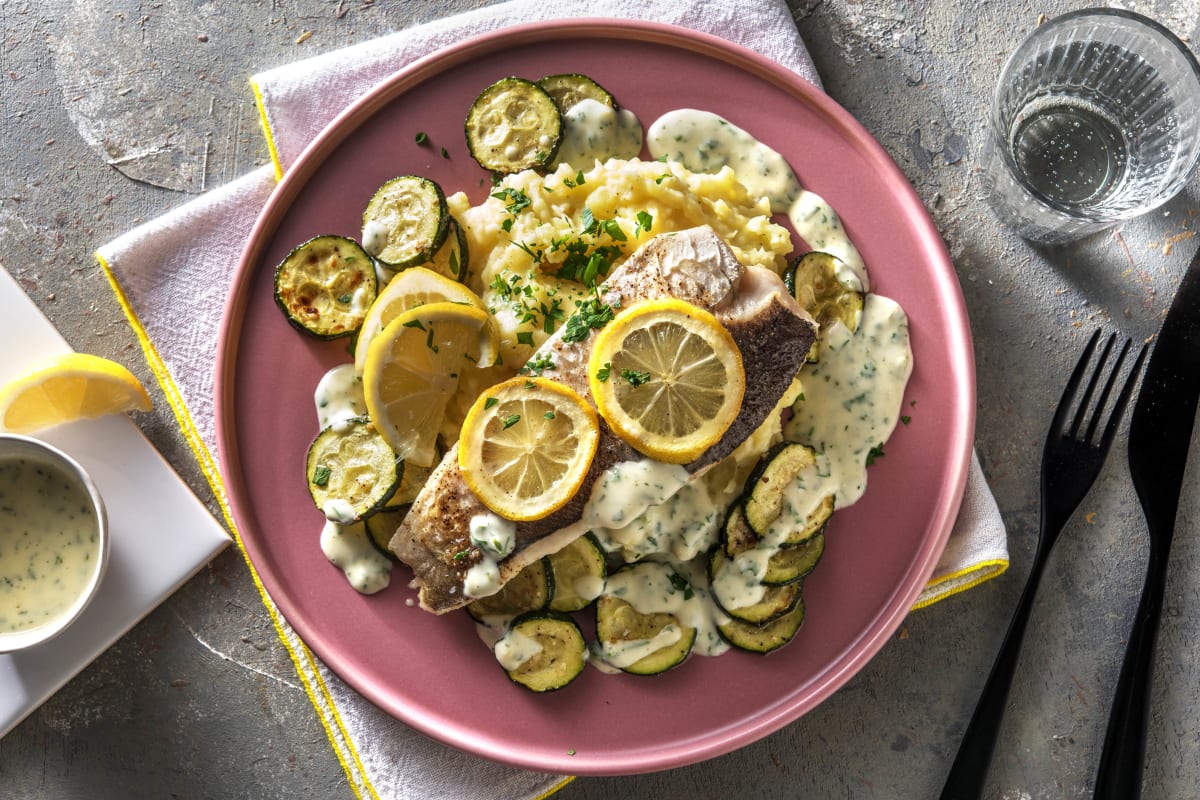 Zitroniger Fisch mit Rahmsauce